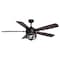 Vaxcel Barnes Matte Black Modern Farmhouse Indoor-Outdoor 54-in. Ceiling Fan with LED Light Kit F0124 - alternate 1